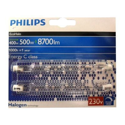 Philips 400-500 Watt 220V Çubuk Halojen Ampul 118 mm 2 li paket, STOK SORUNUZ