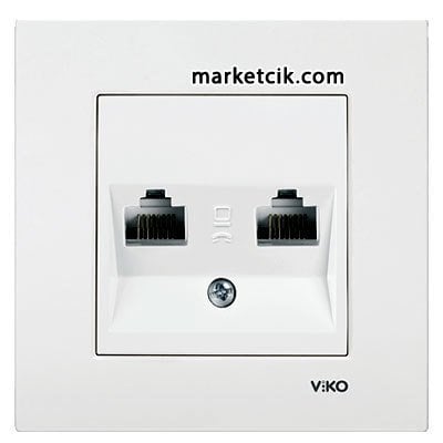 Viko by Panasonic Karre Krem 2li Data İnternet Prizi 2xRJ45 CAT5