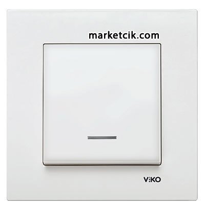 VİKO by Panasonic Karre Beyaz Işıklı Anahtar Priz