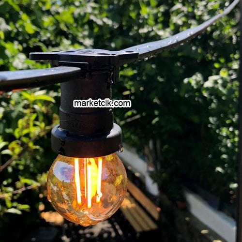 Sıralı Bahçe Aydınlatma, Seyyar Bahçe Işıklandırma Kablosu 50 cm Aralıklı
