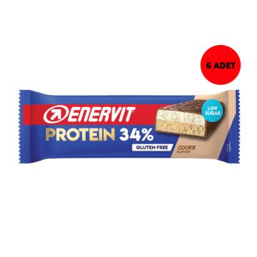 Enervit Protein Bar %34 Kurabiye Aromalı 60 gr 6 Adet