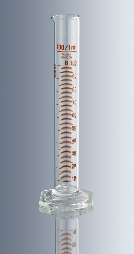 Mezür, Cam, B Sınıfı, Uzun Form, Amber Renk Taksimatlı, 10 ml