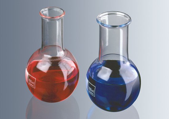 Balon, Cam, Dibi Düz, Dar Boyunlu, 50 ml
