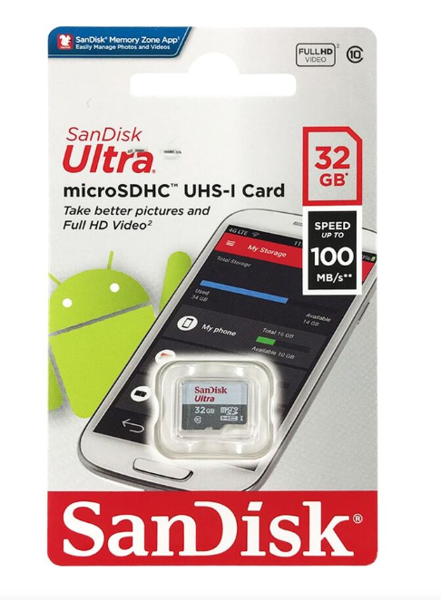 Sandisk Ultra 32GB 100MB/S Class 10 MicroSDHC Bellek Kartı