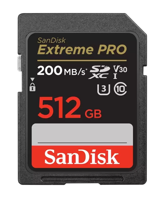 SanDisk 512GB 200mb/sn Extreme Pro SD Hafıza Kartı