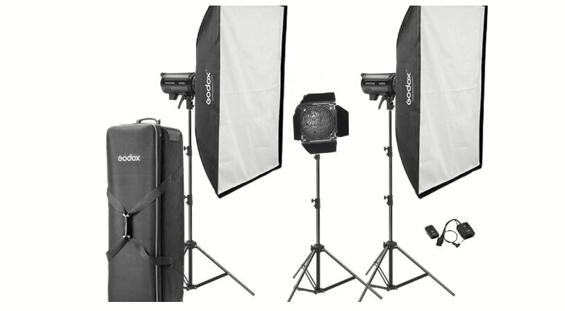 Godox DP600 III V 600W 3'lü Paraflaş Kit (LED Model Lambalı)