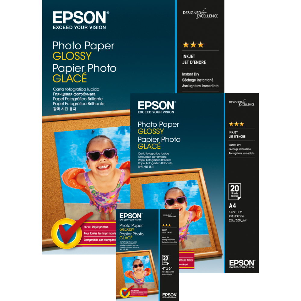 EPSON GLOSSY FOTOĞRAF KAĞIDI 10x15 200 GR (100 ADET) - S042548