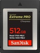SanDisk 512GB Extreme PRO CF Express Kart Type B, 1700MB/s'
