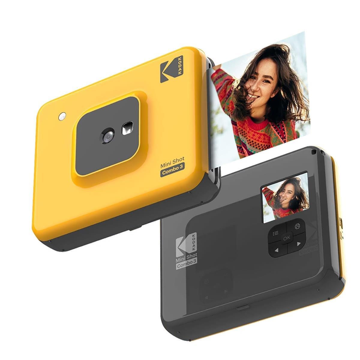 Kodak Mini Shot Combo 3 Anında Baskı Dijital Fotoğraf Makinesi + Yazıcı (Sarı)