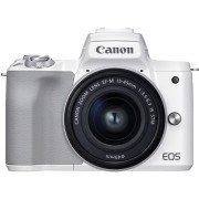 Canon EOS M50 Mark II 15-45mm Lensli Aynasız Dijital Fotoğraf Makinesi (Beyaz)