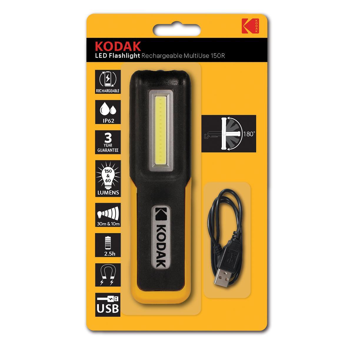 Kodak Multi Use 150R Şarjlı Su Geçirmez Manyetik LED El Feneri