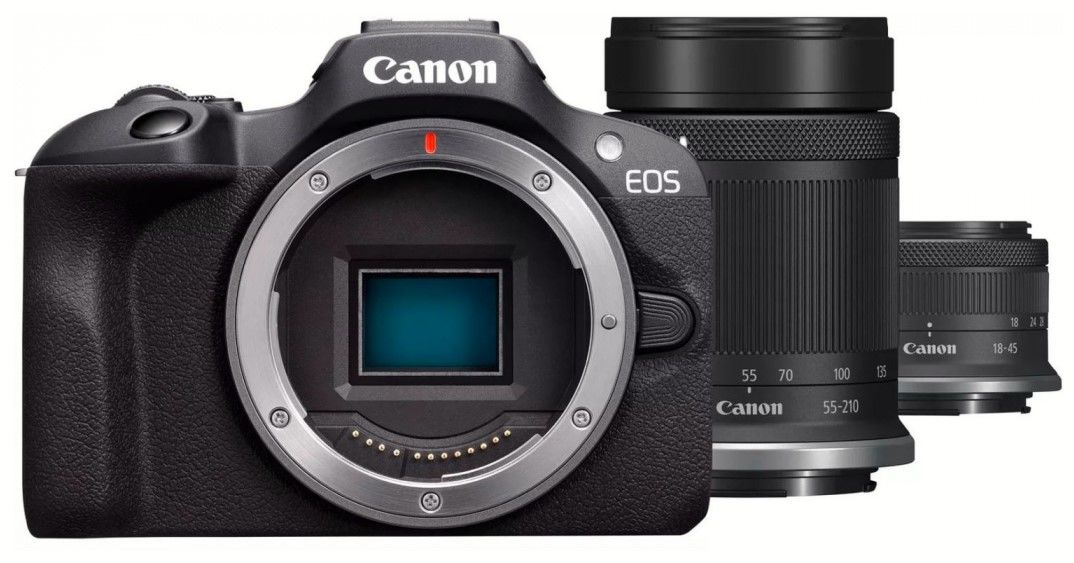 Canon EOS R100  RF-S 18-45mm f4.5-6.3 IS STM  55-210mm f5-7.1 IS STM