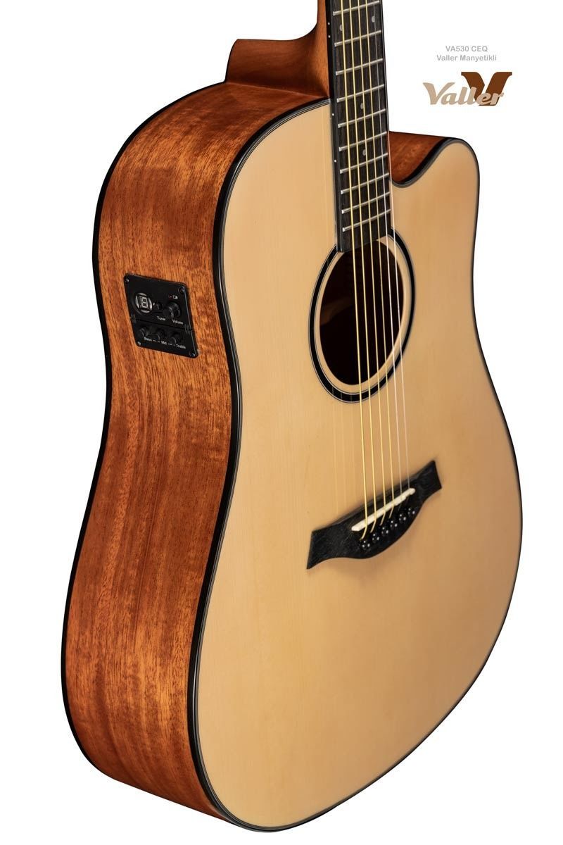 Valler VA530CEQ Cutaway Elektro Akustik Gitar Parlak Cilalı