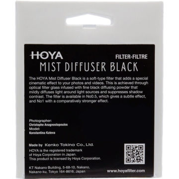 Hoya 72mm Mist Diffuser Black No 0.5 Filtre