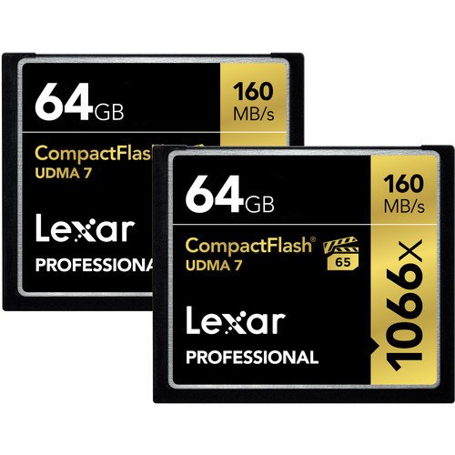 Lexar 64GB Professional 1066x CompactFlash 160MB/sn Hafıza Kartı (2'li Paket)
