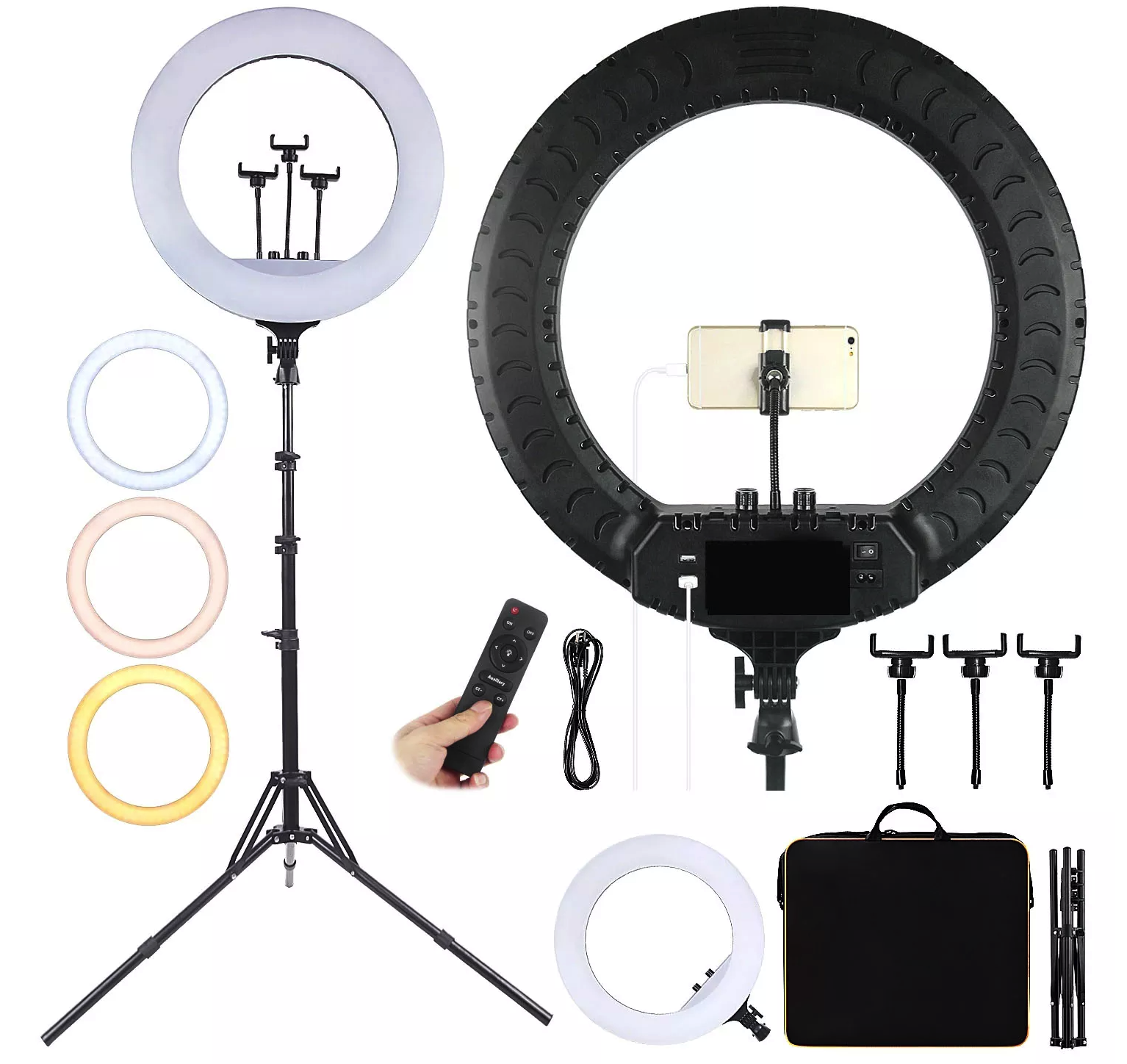 OEM 18 inch Led Kumandalı Soft Ring Light  (Ayak ve Çanta Dahil)