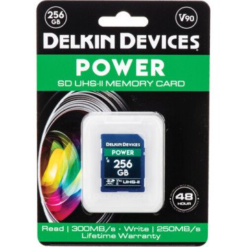 Delkin Devices 256GB Power SDXC UHS-II U3/V90 Hafıza Kartı (DDSDG2000256)