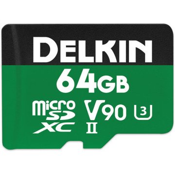 Delkin Devices 64GB Power UHS-II V90 microSDXC Hafıza Kartı (DDMSDG200064)