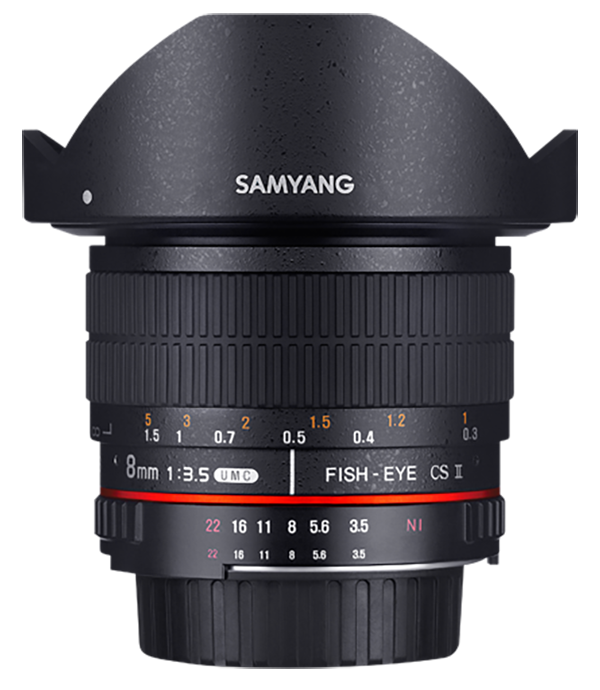 Samyang 8mm f/3.5 UMC Fish-Eye CS II Lens (Canon EF)