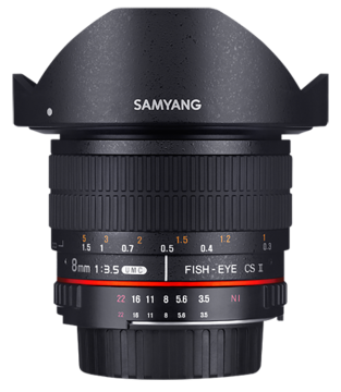 Samyang 8mm f/3.5 UMC Fish-Eye CS II Lens (Canon EF)