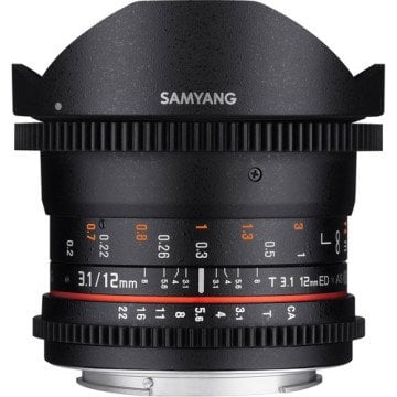 Samyang 12mm T3.1 ED AS NCS Balıkgözü Lens (MFT)