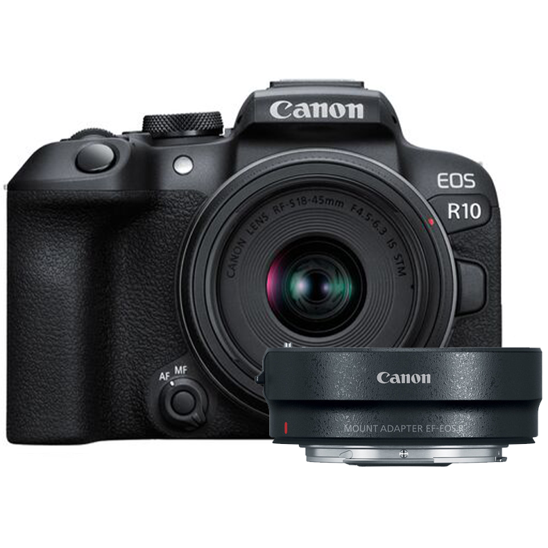 Canon EOS R10 18-45mm Lens + EF-EOS R Adaptör