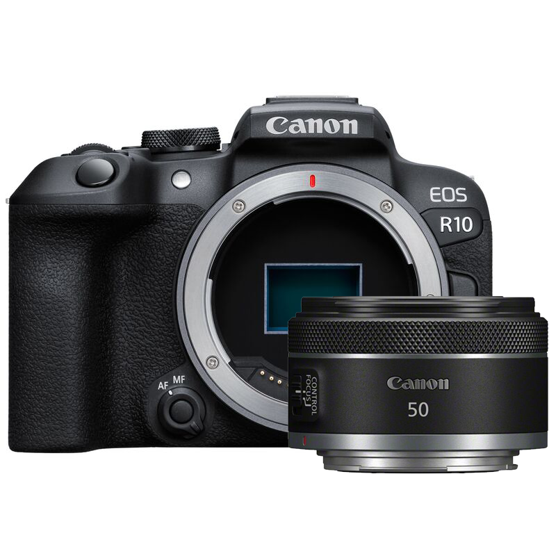 Canon EOS R10 Body + RF 50mm f/1.8 STM Lens