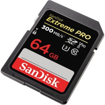 SanDisk 64GB Extreme PRO UHS-II SDXC V90 Hafıza Kartı