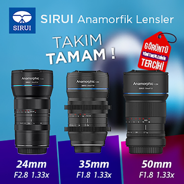 Sirui Anamorphic Lens Seti (24mm / 35mm / 50mm) MFT