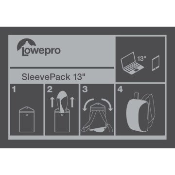 Lowepro SleevePack 13 Packable Laptop Sleeve (Orange/Gray)