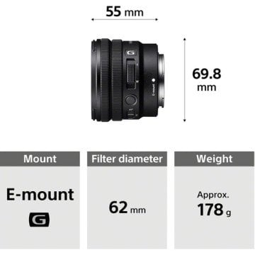 Sony E 10-20mm f/4 PZ G Lens