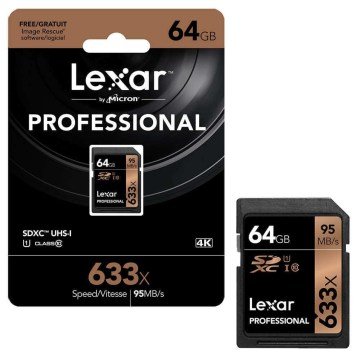 Lexar 64GB Professional 95MB/sn UHS-I SDXC Hafıza Kartı (2'li Paket)