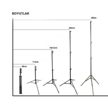 Gdx LS-288 Plus Yaylı Kalın Işık Ayağı (280 CM)