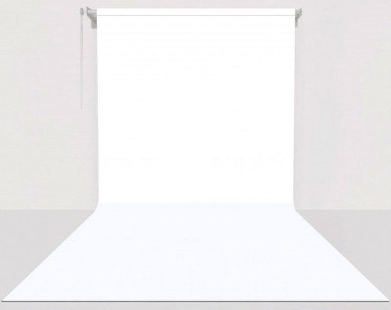 Stüdyo Teknik 270cm x 580cm Sonsuz Beyaz Fon Perdesi Seti ( Boru Makara Zincir Dahil )
