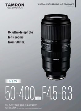 Tamron 50-400mm f/4.5-6.3 Di III VC VXD Lens (Sony E)