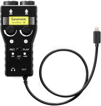 Saramonic SmartRig+ Di Lightning Konnektörlü 2 Kanallı XLR Mikrofon Ses Mikseri