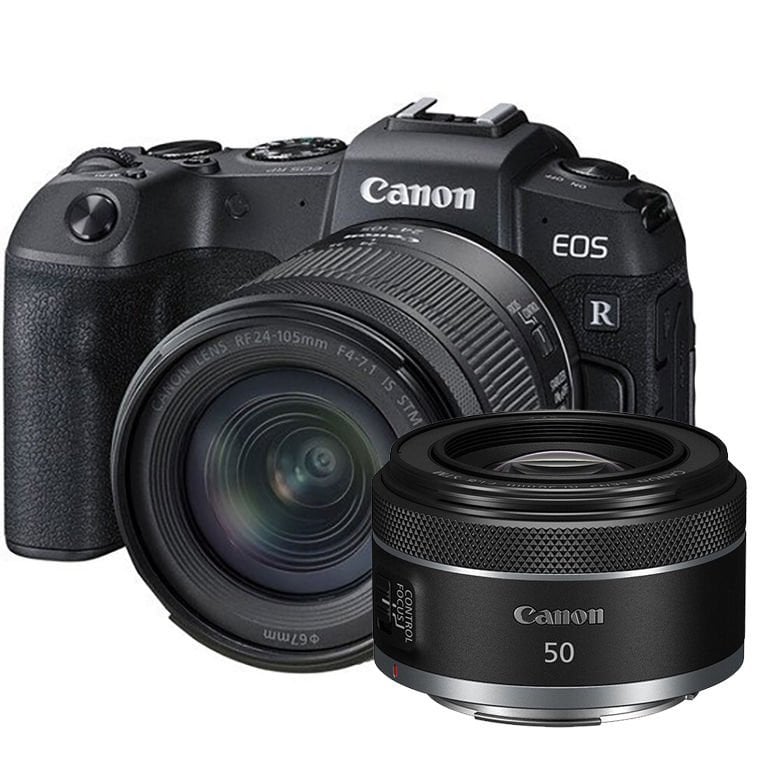 Canon EOS RP 24-105mm f/4-7.1 IS STM + 50mm f/1.8 STM Lens