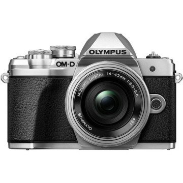 Olympus OM-D E-M10 Mark III 14-42mm EZ + 40-150mm Lens (Silver)