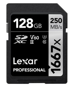 Lexar 128GB Professional 1667x SDXC 250MB/sn V60 Hafıza Kartı