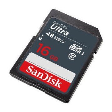 Sandisk 16GB Ultra SDHC 48MB/s Class 10 UHS-I Hafıza Kartı (2'li Paket)