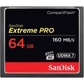 SanDisk 64GB Extreme Pro CompactFlash 160MB/sn Hafıza Kartı