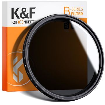 K&F Concept 82mm B-SERIES ND2-ND400 (1 ile 9 Stop) ND Filtre