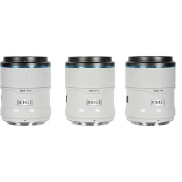 Sirui Sniper f/1.2 Autofocus 23mm, 33mm, 56mm Lens Kit (Sony E) Beyaz