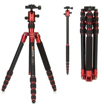 Benro / Mefoto A-1350Q1R Mag.Alum.Colorful Travel Angel Tripod (Red)