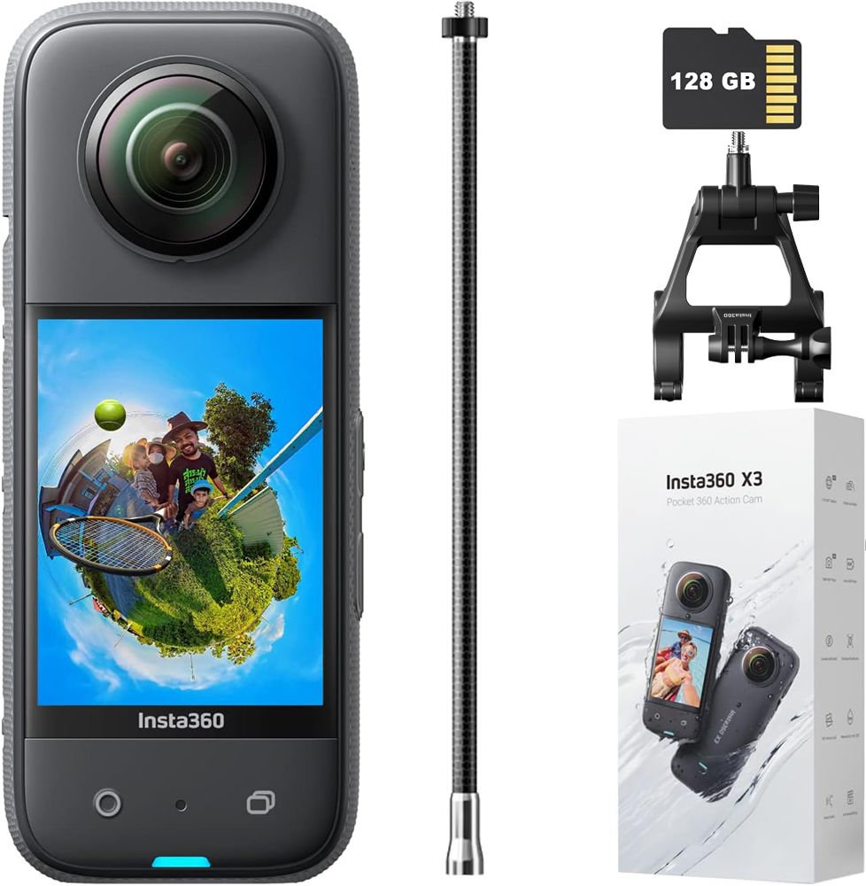 Insta360 X3 Kamera Yol Bisikleti Kiti (128GB MicroSDXC)