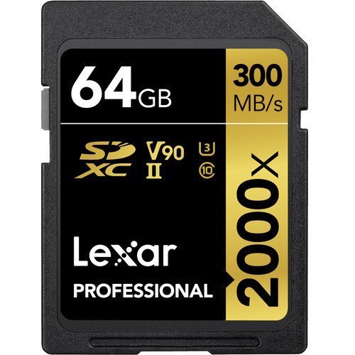Lexar 64GB Professional 2000x SDXC V90 Hafıza Kartı