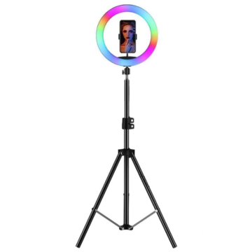 RGB Led Yumuşak Halka Işık MJ33 (200cm Işık Ayağı Dahil)