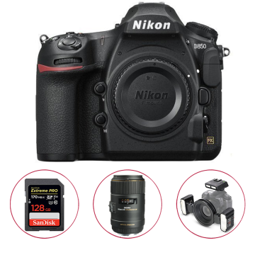 Nikon D850 + Sigma 105mm f/2.8 + Meike MK-MT24IIN Macro Flaş