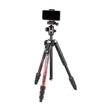 Manfrotto MKELMII4RMB-BH Element MII Alimünyum Traveller Tripod + Mobil Remote ( Red)