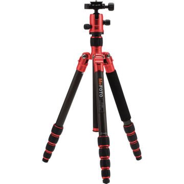 Benro MeFOTO C1350Q1R Carbon Fiber Travel Angel Tripod (Red)